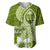 Hafa Adai Guam Baseball Jersey Polynesian Olive Green Blue Pattern LT01 Green - Polynesian Pride