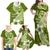 Hafa Adai Guam Family Matching Off Shoulder Maxi Dress and Hawaiian Shirt Polynesian Olive Green Blue Pattern LT01 - Polynesian Pride