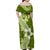 Hafa Adai Guam Family Matching Off Shoulder Maxi Dress and Hawaiian Shirt Polynesian Olive Green Blue Pattern LT01 - Polynesian Pride