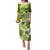 Hafa Adai Guam Puletasi Polynesian Olive Green Blue Pattern LT01 Long Dress Green - Polynesian Pride