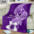 Hafa Adai Guam Blanket Polynesian Floral Purple Pattern LT01 - Polynesian Pride