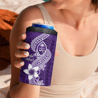 Hafa Adai Guam 4 in 1 Can Cooler Tumbler Polynesian Floral Purple Pattern LT01 - Polynesian Pride