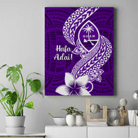 Hafa Adai Guam Canvas Wall Art Polynesian Floral Purple Pattern LT01 Purple - Polynesian Pride