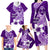 Hafa Adai Guam Family Matching Long Sleeve Bodycon Dress and Hawaiian Shirt Polynesian Floral Purple Pattern LT01 - Polynesian Pride