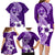 Hafa Adai Guam Family Matching Long Sleeve Bodycon Dress and Hawaiian Shirt Polynesian Floral Purple Pattern LT01 - Polynesian Pride