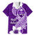 Hafa Adai Guam Family Matching Off Shoulder Maxi Dress and Hawaiian Shirt Polynesian Floral Purple Pattern LT01 Dad's Shirt - Short Sleeve Purple - Polynesian Pride