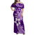 Hafa Adai Guam Family Matching Off Shoulder Maxi Dress and Hawaiian Shirt Polynesian Floral Purple Pattern LT01 Mom's Dress Purple - Polynesian Pride