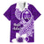 Hafa Adai Guam Family Matching Short Sleeve Bodycon Dress and Hawaiian Shirt Polynesian Floral Purple Pattern LT01 Dad's Shirt - Short Sleeve Purple - Polynesian Pride