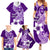 Hafa Adai Guam Family Matching Summer Maxi Dress and Hawaiian Shirt Polynesian Floral Purple Pattern LT01 - Polynesian Pride