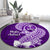 Hafa Adai Guam Round Carpet Polynesian Floral Purple Pattern LT01 - Polynesian Pride