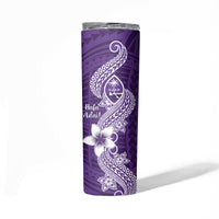 Hafa Adai Guam Skinny Tumbler Polynesian Floral Purple Pattern LT01 - Polynesian Pride