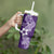 Hafa Adai Guam Tumbler With Handle Polynesian Floral Purple Pattern