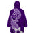 Hafa Adai Guam Wearable Blanket Hoodie Polynesian Floral Purple Pattern LT01 - Polynesian Pride