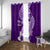 Hafa Adai Guam Window Curtain Polynesian Floral Purple Pattern LT01 With Grommets Purple - Polynesian Pride