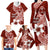 Hafa Adai Guam Family Matching Long Sleeve Bodycon Dress and Hawaiian Shirt Polynesian Floral Red Pattern LT01 - Polynesian Pride