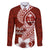 Hafa Adai Guam Family Matching Puletasi Dress and Hawaiian Shirt Polynesian Floral Red Pattern LT01 Dad's Shirt - Long Sleeve Red - Polynesian Pride