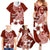 Hafa Adai Guam Family Matching Summer Maxi Dress and Hawaiian Shirt Polynesian Floral Red Pattern LT01 - Polynesian Pride