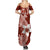 Hafa Adai Guam Family Matching Summer Maxi Dress and Hawaiian Shirt Polynesian Floral Red Pattern LT01 - Polynesian Pride