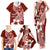 Hafa Adai Guam Family Matching Tank Maxi Dress and Hawaiian Shirt Polynesian Floral Red Pattern LT01 - Polynesian Pride