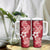 Hafa Adai Guam Tumbler With Handle Polynesian Floral Red Pattern