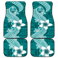 Hafa Adai Guam Car Mats Polynesian Floral Teal Pattern LT01 Teal - Polynesian Pride