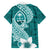 Hafa Adai Guam Family Matching Puletasi Dress and Hawaiian Shirt Polynesian Floral Teal Pattern LT01 - Polynesian Pride