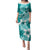 Hafa Adai Guam Family Matching Puletasi Dress and Hawaiian Shirt Polynesian Floral Teal Pattern LT01 Mom's Dress Teal - Polynesian Pride