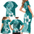 Hafa Adai Guam Family Matching Short Sleeve Bodycon Dress and Hawaiian Shirt Polynesian Floral Teal Pattern LT01 - Polynesian Pride