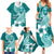 Hafa Adai Guam Family Matching Summer Maxi Dress and Hawaiian Shirt Polynesian Floral Teal Pattern LT01 - Polynesian Pride