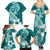 Hafa Adai Guam Family Matching Summer Maxi Dress and Hawaiian Shirt Polynesian Floral Teal Pattern LT01 - Polynesian Pride