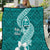 Hafa Adai Guam Quilt Polynesian Floral Teal Pattern LT01 Teal - Polynesian Pride