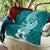 Hafa Adai Guam Quilt Polynesian Floral Teal Pattern LT01 - Polynesian Pride