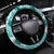 Hafa Adai Guam Steering Wheel Cover Polynesian Floral Teal Pattern LT01 Universal Fit Teal - Polynesian Pride