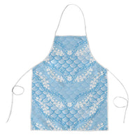 Baby Blue Mermaid Puakenikeni Maile Lei Apron LT01 Blue - Polynesian Pride