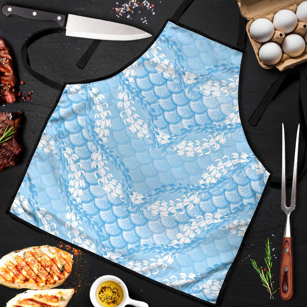 Baby Blue Mermaid Puakenikeni Maile Lei Apron LT01 Blue - Polynesian Pride