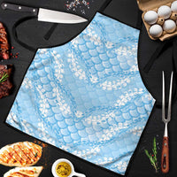 Baby Blue Mermaid Puakenikeni Maile Lei Apron LT01 Blue - Polynesian Pride