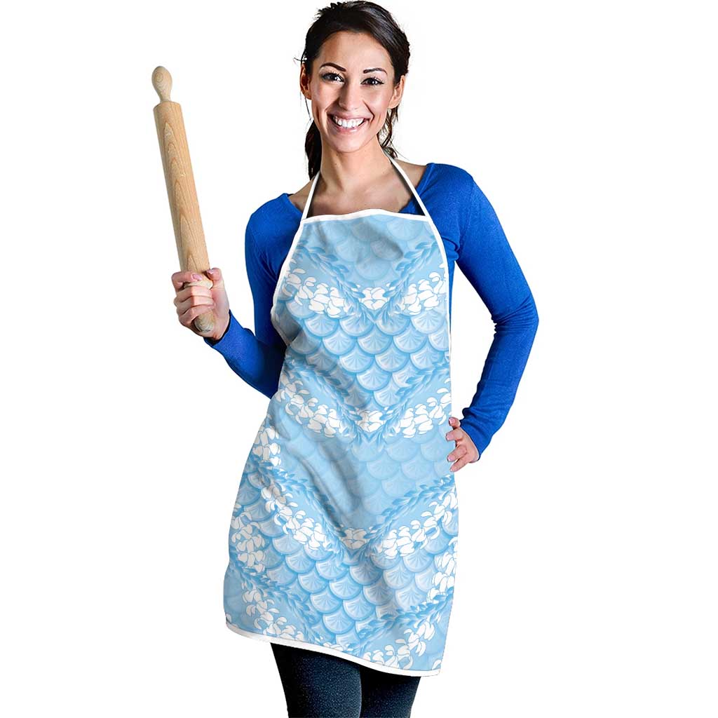 Baby Blue Mermaid Puakenikeni Maile Lei Apron LT01 - Polynesian Pride