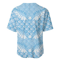 Baby Blue Mermaid Puakenikeni Maile Lei Baseball Jersey LT01 - Polynesian Pride