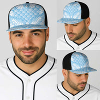 Baby Blue Mermaid Puakenikeni Maile Lei Baseball Net Cap LT01 - Polynesian Pride