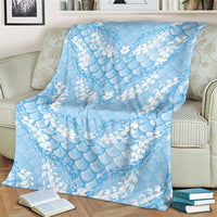 Baby Blue Mermaid Puakenikeni Maile Lei Blanket LT01 - Polynesian Pride