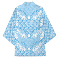 Baby Blue Mermaid Puakenikeni Maile Lei Kimono LT01 - Polynesian Pride