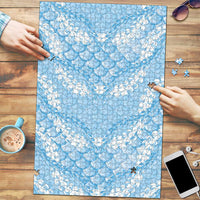 Baby Blue Mermaid Puakenikeni Maile Lei Puzzle LT01 Blue - Polynesian Pride