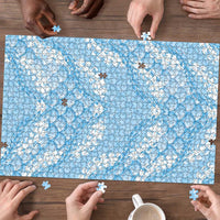 Baby Blue Mermaid Puakenikeni Maile Lei Puzzle LT01 - Polynesian Pride