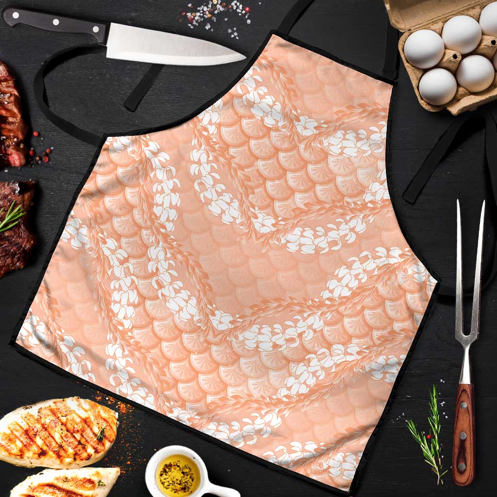 Apricot Mermaid Puakenikeni Maile Lei Apron LT01 Apricot - Polynesian Pride