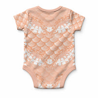 Apricot Mermaid Puakenikeni Maile Lei Baby Onesie LT01 - Polynesian Pride