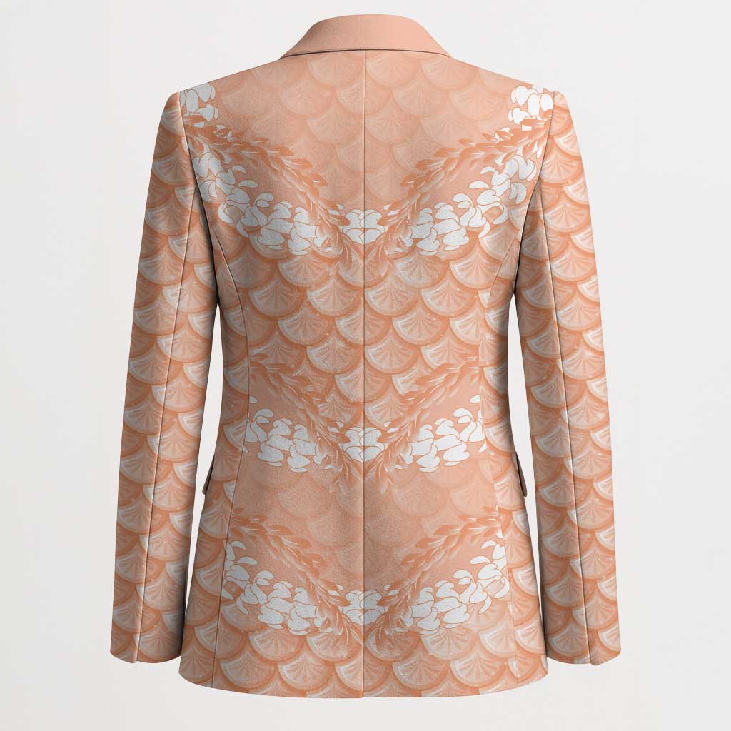 Apricot Mermaid Puakenikeni Maile Lei Blazer LT01 - Polynesian Pride