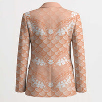 Apricot Mermaid Puakenikeni Maile Lei Blazer LT01 - Polynesian Pride