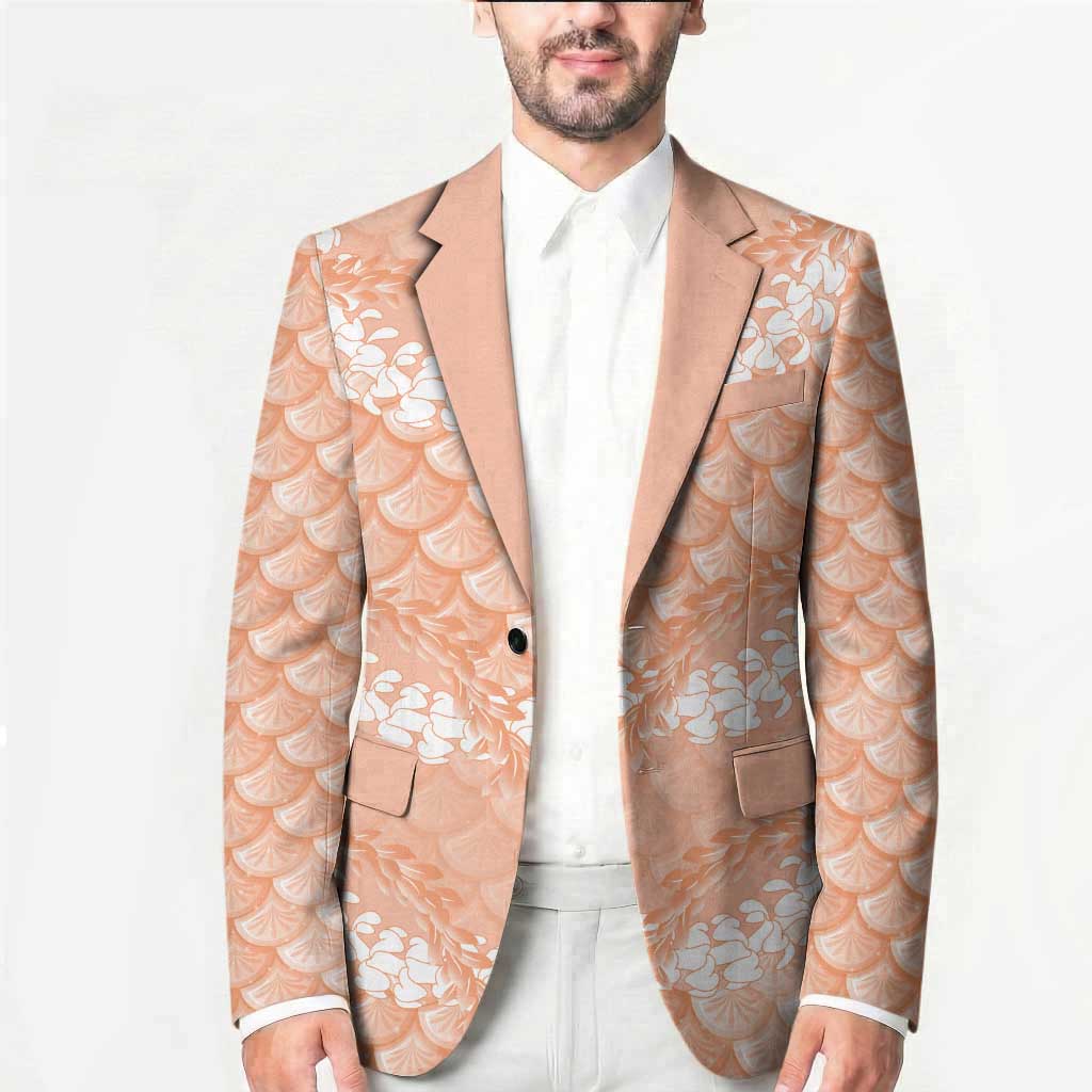 Apricot Mermaid Puakenikeni Maile Lei Blazer LT01 - Polynesian Pride