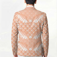 Apricot Mermaid Puakenikeni Maile Lei Blazer LT01 - Polynesian Pride