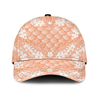 Apricot Mermaid Puakenikeni Maile Lei Classic Cap LT01 Universal Fit Apricot - Polynesian Pride